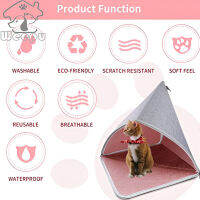 Diy Pet Warm Bed ที่ถอดออกได้ล้างทำความสะอาดได้ Semi-Enclosed Felt ผ้า Hideout House สำหรับสุนัขขนาดกลางขนาดเล็ก Cats