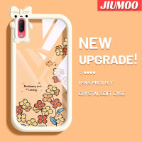 เคส JIUMOO สำหรับ VIVO Y93เคส Y91C Y93S แฟชั่นลายดอกไม้สวยงามสีสันสดใสน่ารักน้อยมอนสเตอร์เลนส์กล้องถ่ายรูปแบบนิ่มกันกระแทกแบบใสเคสมือถือเคสป้องกันซิลิโคนเรียบง่ายความคิดสร้างสรรค์โปร่งใส