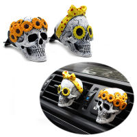 【cw】Car Air Vent Clip Charms Skull Car Vent Ornaments Decorations Ghost Head Aromatpy Kit Contains Incense Aromatpy Tablets 【hot】