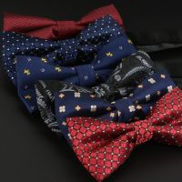 Malformal business meeting mens fashion hot-selling British polka dot striped tie polyester casual single-layer bow tie Boys Clothing