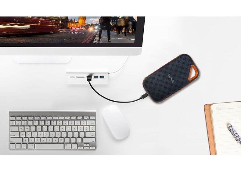 Sandisk E61 E60 E30 SSD E81สุดขีด PRO 4TB 2TB 1TB 480GB USB 3.2 TypeA