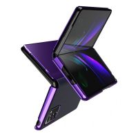 ❦❣❧ Lustrzany pokrowiec do Samsung Galaxy Z Fold 2 5G W21 W20 poszycie inteligentny odwróć PU skórzany Kickstand odporny na wstrząsy telefon pokrywa dla Z Fold 2