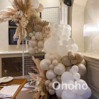 「 ANN Hardware 」ชุดบอลลูนสีขาว Balloonarchrustic Engagement Wedding Baby Shower Birthday Decoration Baptism