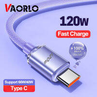 VAORLO สายชาร์จเร็ว USB Type C 100,สายชาร์จโทรศัพท์มือถือสายชาร์จเร็ว Type-C สำหรับ HUAWEI Xiaomi Infinix จำนวน5A W