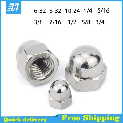 Acorn Cap Nut Covers Hex Decorative Dome Blind Nut 304 Stainless Steel 6-32 8-32 10-24 1/4 5/16 3/8 7/16 1/2 5/8 3/4 Nails Screws Fasteners