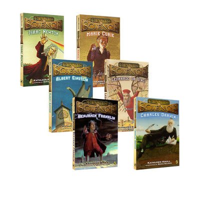 Original English versions of giants of Science: Marie Curie / da Vinci / Albert Einstein science giant series 6 volumes jointly sold childrens popular science novels Mrs. Einstein Curie