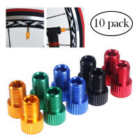 WINOMO 10 Pcs Aluminum PRESTA to SCHRADER Converter Car Valve Adapter Bicycle Bike Tube Pump Air Compressor Tools