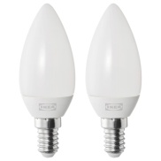 Bóng đèn led dạng quả nhót Solhetta IKEA đui E14 3.4w & 1.8w 250lumen