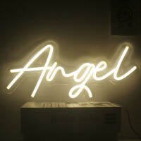 Wanxing Neon LED Neon Sign Angel อะคริลิคนีออนไฟกลางคืน USB Powered Neon สำหรับตกแต่งห้องเด็ก Shop ห้องนอนตกแต่งบ้าน