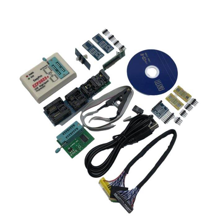 ezp2023-usb-spi-programmer-full-set-12-adapter-support-24-25-93-95-eeprom-flash-bios-for-windows-better-than-ezp2019