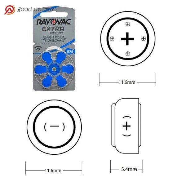 rayovac-extra-advanced-ขนาด10-13-312-675-zinc-air-hearing-aid-battery-6ชิ้นต่อการ์ด