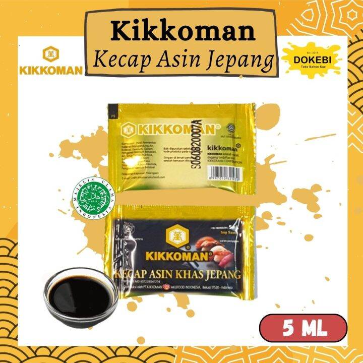 KIKKOMAN Soy Sauce Sachet Halal 5 Ml Shoyu Kecap Asin Jepang Halal ...