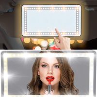 Makeup Mirror with 3 Light Modes Car Sun Visor Vanity Mirror Cosmetic Mirror Rechargeable Cosmetic Mirror 60 Leds Dimmable Mirrors