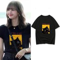 LISA blackpink เสื้อแฟชั่นสตรีแขนสั้นสไตล์เกาหลี tee shirt crop topsสาวอวบ plus size