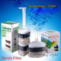 Corner right-angle Air Bubble Filter for aquarium fish tank  Air drive Filter cotton sponge biological medium air filter oxygen Filters Accessories