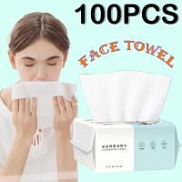 hotx 【cw】 100PCS Pattern Disposable Face 100 Cotton Tissue Soft Facial Cleansing Reusable Wet And Dry Makeup Non Woven