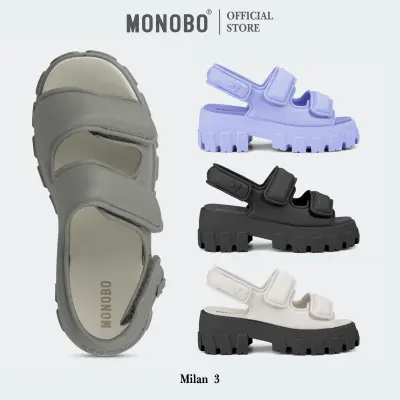 MONOBO รุ่น Milan 3 รองเท้ารัดข้อรองเท้าแฟชั่นส้นสูง ปรับแบบเข็มขัดใหม่ ของแท้100%