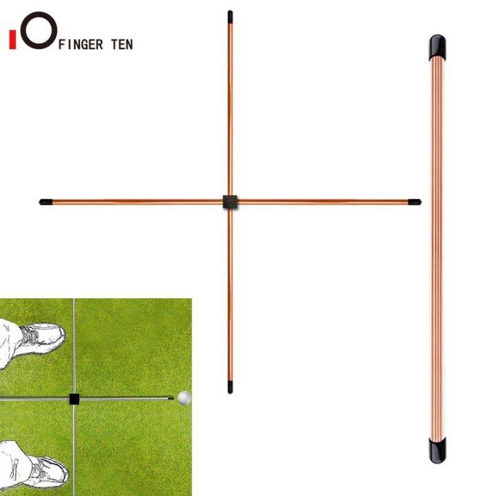 New Deluxe Aluminum Golf Alignment Sticks Swing Training Aids Cross