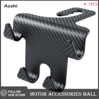 Asahi Motor ตะขอเกี่ยวพนักพิงศีรษะเบาะรถยนต์1 2ชิ้นที่วางโทรศัพท์มือถือคาร์บอนไฟเบอร์กระเป๋าถืออเนกประสงค์สำหรับรถยนต์อุปกรณ์ตกแต่งภายในรถยนต์