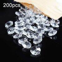 200pcs Acrylic​ Pendant Clear 14mm Light Faceted Home Furnishing For Jewelry Making Handmade Baby Bracelet Necklace Supply