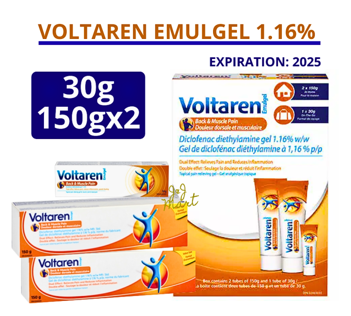 Voltaren Emulgel Back and Muscle pain 30g/150g (expiration date 2025