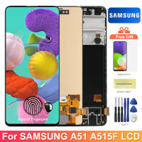 Super AMOLED จอแสดงผล A51พร้อมลายนิ้วมือ,สำหรับเหมาะสำหรับ Samsung Galaxy A51 A515 A515F จอแสดงผล Lcd Touch Screen Digitizer เปลี่ยน