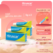 Bộ 2 Gel Hiruscar cải thiện sẹo vừa, sẹo lõm, sẹo thâm Hiruscar 5g