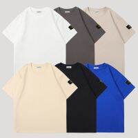 Stone Island T-Shirt Short-Sleeved Mens Summer 2023 Trend Tide Brand Explosion Style Solid Color Pure Cotton 100 Loose All-Match Handsome