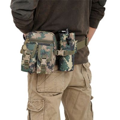 Waterproof Nylon Men Fanny Pack Tactical Military Army Waist Bag Hiking Outdoor Camping Shoulder Bum Belt Bum Sport Chest Bags Running Belt