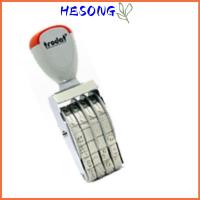 HESONG ปรับแต่งได้เอง แสตมป์ตัวเลข ตัวเลข4หลัก เปลี่ยนแปลงได้ แสตมป์ธุรกิจ มัลติฟังก์ชั่นการใช้งาน แสตมป์แบบลูกกลิ้ง ออฟฟิศสำหรับทำงาน