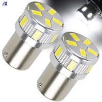 2X R5W สีขาวอเนกประสงค์12โวลต์24โวลต์ BA15S R10W LED 1156 Mentol ไฟโดมภายในคาราวาน RV 1141