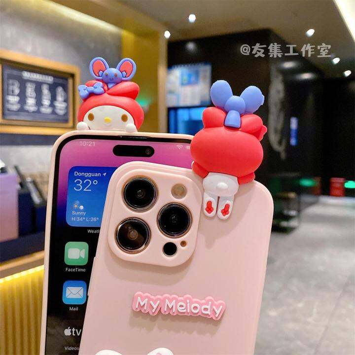 สายคล้องซิลิโคนนิ่มสำหรับ-iphone-11-12-13-14-pro-max-6s-7-8-plus-x-xr-xs-max-sanrio