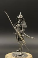 1:24 Scale 75mm Tin Metal Armor Samurai Statuette Figure DIY Assembling Japenese Warring Warrior Archer Static Soldier Model