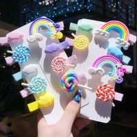 Girls Cute Cartoon Ice Cream Fruit Animal Rainbow Hair Clips Kids Lovely Hairpins Headband Barrettes Fashion Hair Accessories