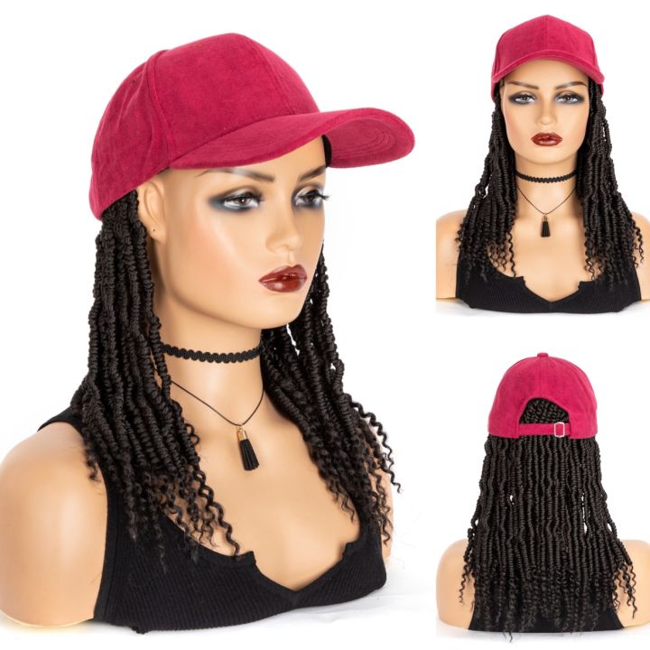 wigera-วิกผมสังเคราะห์ถักสั้นพร้อมหมวกเบสบอล-วิกผมขายร้อน-spring-box-braids-นามสกุลผมพร้อมหมวกสีดำ-วิกผมสำหรับผู้หญิง