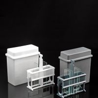 ；【‘； 1Set Lab Plastic Staining Tank Staining Rack Antigen Repair Box For Containing 24-Piece Glass Slide