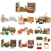 Doll House Furniture 1:32 Mini Furniture Decoration DIY Dollhouse Toys Kindergarten Toys Dollhouse Accessories Pretend Play Toys for Children Girls Boys calm