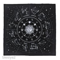 1pc Divination Tarot Table Cloth Starry Sky Soft Velvet Tapestry 49cm Black