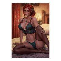 พิมพ์อะนิเมะเกม Triss Merigold โปสเตอร์ Bed Wall Art ภาพวาดผ้าใบ16X24 24X36นิ้วห้องนอน Home Decor Picture