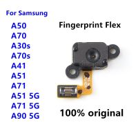 ปุ่มโฮมของใหม่เซ็นเซอร์ลายนิ้วมือเหมาะสำหรับ Samsung Galaxy A50 A505FN A70 A705F A30s A51 A515F A70s A71 5G A90 A41 A50S