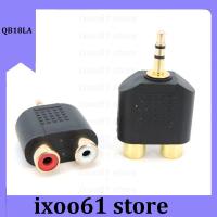 ixoo61 store Gold plated 3.5mm AUX male to 2 RCA Female Audio Adapter Splitter Connector 3pole Stereo for pc Speaker Earphone Headphone