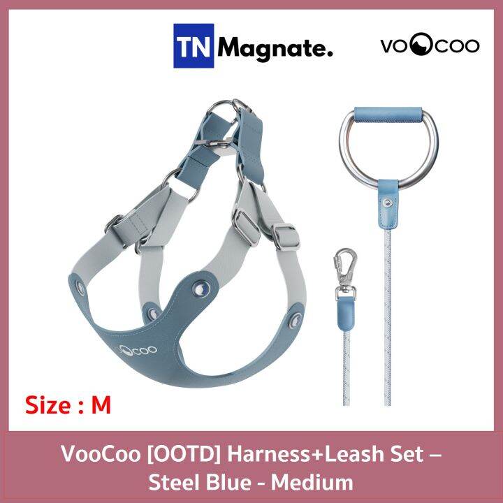 ชุดสายจูงสัตว์เลี้ยง-voocoo-ootd-harness-leash-set-เลือกสีและขนาด