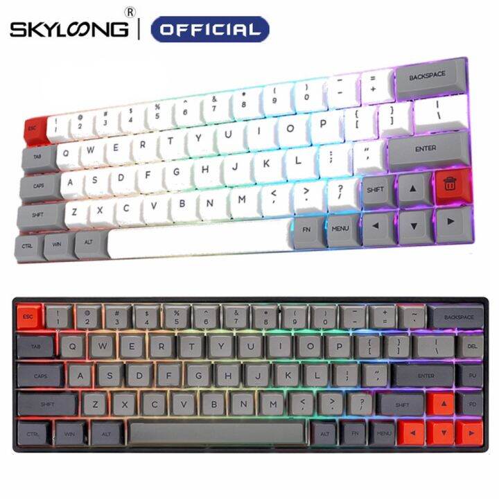 SKYLOONG 68 Keys Mechanical Keyboard Dye Sub Key Cap Gaming Accessories
