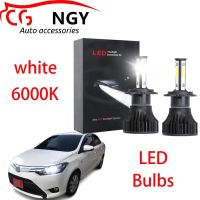 หลอดไฟหน้า 6000K สูง ต่ํา สีขาว สําหรับ Vios E Spec J NCP150 2013 TO 2019 1 Accessories