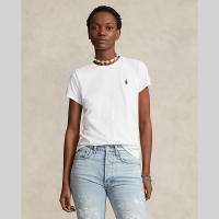 Polo Ralph Lauren เสื้อยืดผู้หญิง Tee-Cotton Jersey Crewneck Tee รุ่น WMPOKNINCU20695 สีขาว