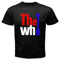 ใหม่ WHO LOGO Retro ROCK Band Legend Mens เสื้อยืดสีดำขนาด S ถึง 3XL