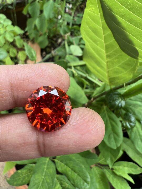 cz-คิวบิกเซอร์โคเนีย-เพชรรัสเซีย-cubic-zirconia-รูป-ทรงกลม-สีส้ม-orange-cz-american-diamond-stone-round-shape-5-00-mm-1-pcs-เม็ด