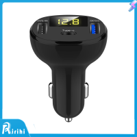 ⚡RIRIHI QC3.0 Fast Car Charger 3-Port USB Type C LED โวลต์มิเตอร์ Universal Socket Adapter