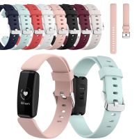 สำหรับ Fitbit Inspire 2 Band สายนาฬิกาซิลิโคนแถบหัวเข็มขัดโลหะกำไลข้อมือกีฬาสำหรับ Fitbit Inspire 2 Accessories