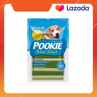 Pookie Star Stick ขนมขัดฟัน 5แฉก ลดหินปูน รสนม และ คลอโรฟิลสีเข้ม 500 กรัม x 1 ซอง